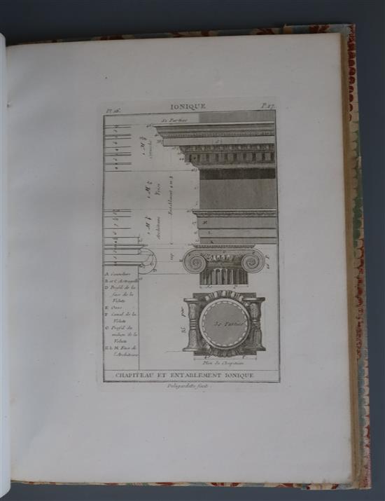 Delagardette, C.M. - Regles des cinq ordres darchitecture, de Vignole, board with Lecons